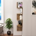Raft pentru perete, Decorotika, Desaldo, 29.6 x 29.6 x 155.2 cm, pal melaminat, nuc