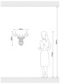 Lampa de perete, Shadow, 605 - A, E27, 100 W, metal/MDF, negru