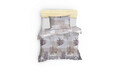Lenjerie de pat pentru o persoana (FR), Leaf - Brown, Victoria, Bumbac Ranforce