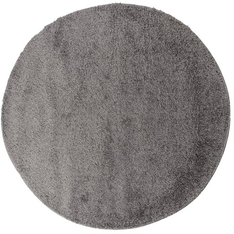Covor Shaggy Barreta, Decorino, 160x160 cm, polipropilena, gri