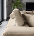 Coltar extensibil dreapta 4 locuri, ELTAP, Anton, 272x203x85 cm, lemn/poliester, bej inchis