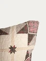 Lenjerie de pat pentru o persoana Patchwork, Homla, 140x200 cm, 2 piese, bumbac, maro/bej
