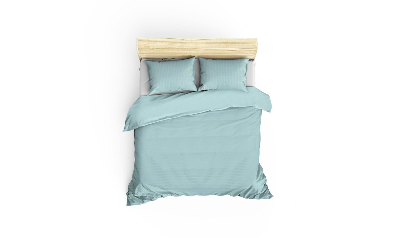 Lenjerie de pat dubla (EU) (IT), L'essentiel Maison, Line, Verde menta - imagine 2