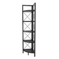 Corp biblioteca, Retricy, Remo, 30.5x33x160 cm, PAL, Negru