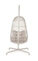 Leagan pentru gradina/terasa Phuket, Bizzotto, 134x134x202 cm, sezut pivotant, otel/fibre sintetice/poliester impermeabil, bej