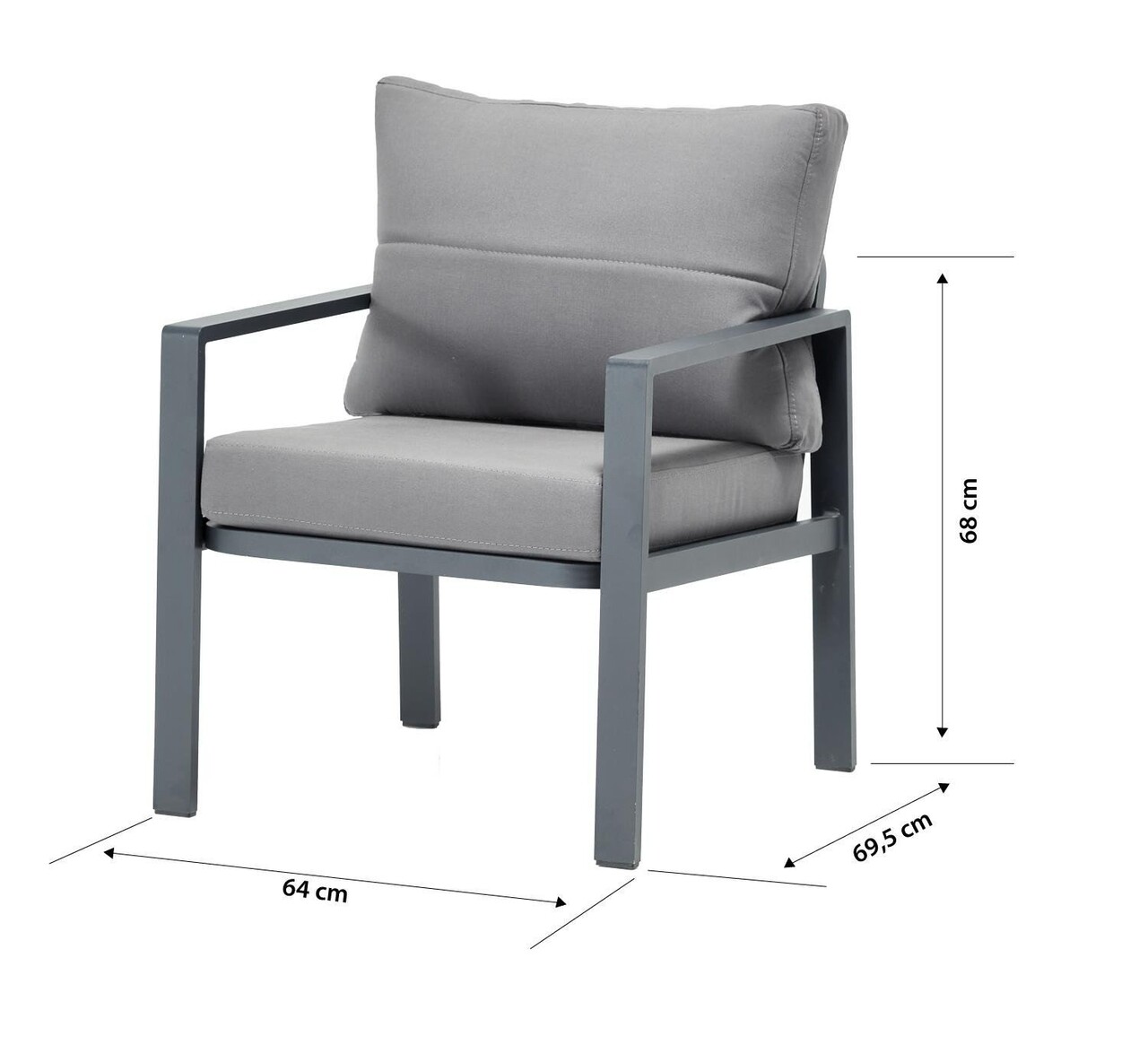 Set mobilier de gradina, Hanah Home, Siena, Antracit - view 9