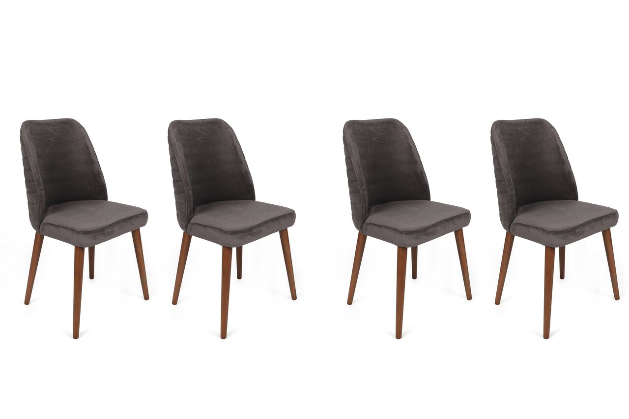 Set de scaune, Nmobb, Tutku-341 V4, Metal, Antracit / Nuc
