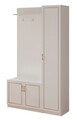 Cuier de perete, Rabi, Rb-092, 120x200x35 cm, Alb mat
