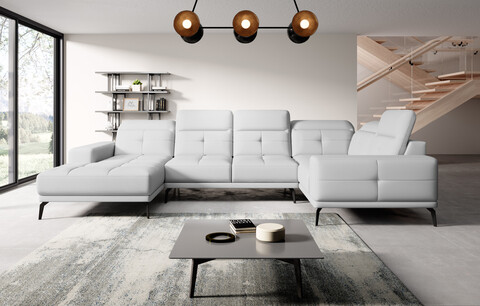 Coltar dreapta 6 locuri ELTAP, RT-17SOF, Neviro, 350x201x77 cm, lemn/poliester, alb
