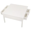 Masuta de cafea cu 4 sertare Creaciones Meng,  80x80x50 cm, lemn de brad/MDF