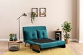 Canapea extensibilă cu 2 locuri, Futon, 859FTN2719, Metal , Verde petrol