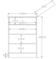 Dulap, Rabi, Rb-168-04, 70x100x40 cm, Alb mat