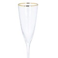 Pahar pentru sampanie Estella, Homla, 250 ml, sticla, transparent/auriu