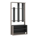 Cuier de perete, Decortie, Chester, 90x180x36 cm, Mocha deschis / Antracit