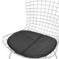 Scaun, Damio, L.52 l.62 H.77, metal/piele ecologica, negru/crom