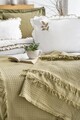 Set cuvertura de pat dubla 3 piese, Brianna - Khaki, Şaheser, Bumbac