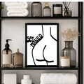 Tablou decorativ, Get Naked, Dimensiune: 20 x 25 cm, Alb/Negru