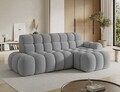 Coltar extensibil stanga 3 locuri ELTAP, Ceedro, 283x165x98 cm, lemn/poliester, gri deschis