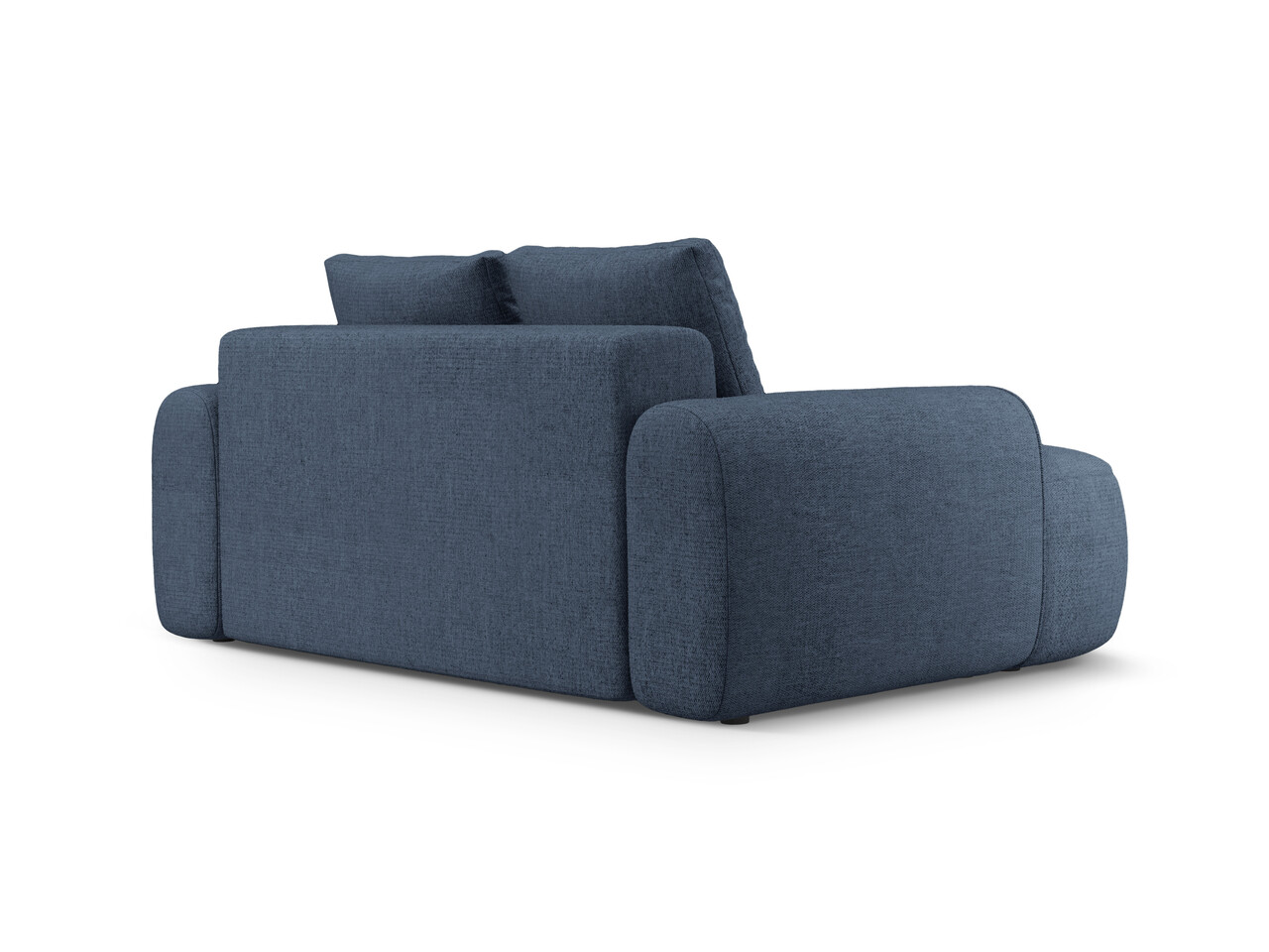 Canapea 2 locuri, Linz, Cosmopolitan Design, 175x100x84 cm, tesatura structurata, albastru inchis
