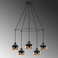Lustra, Opviq, 892OPV1762, Metal, Negru/Cupru