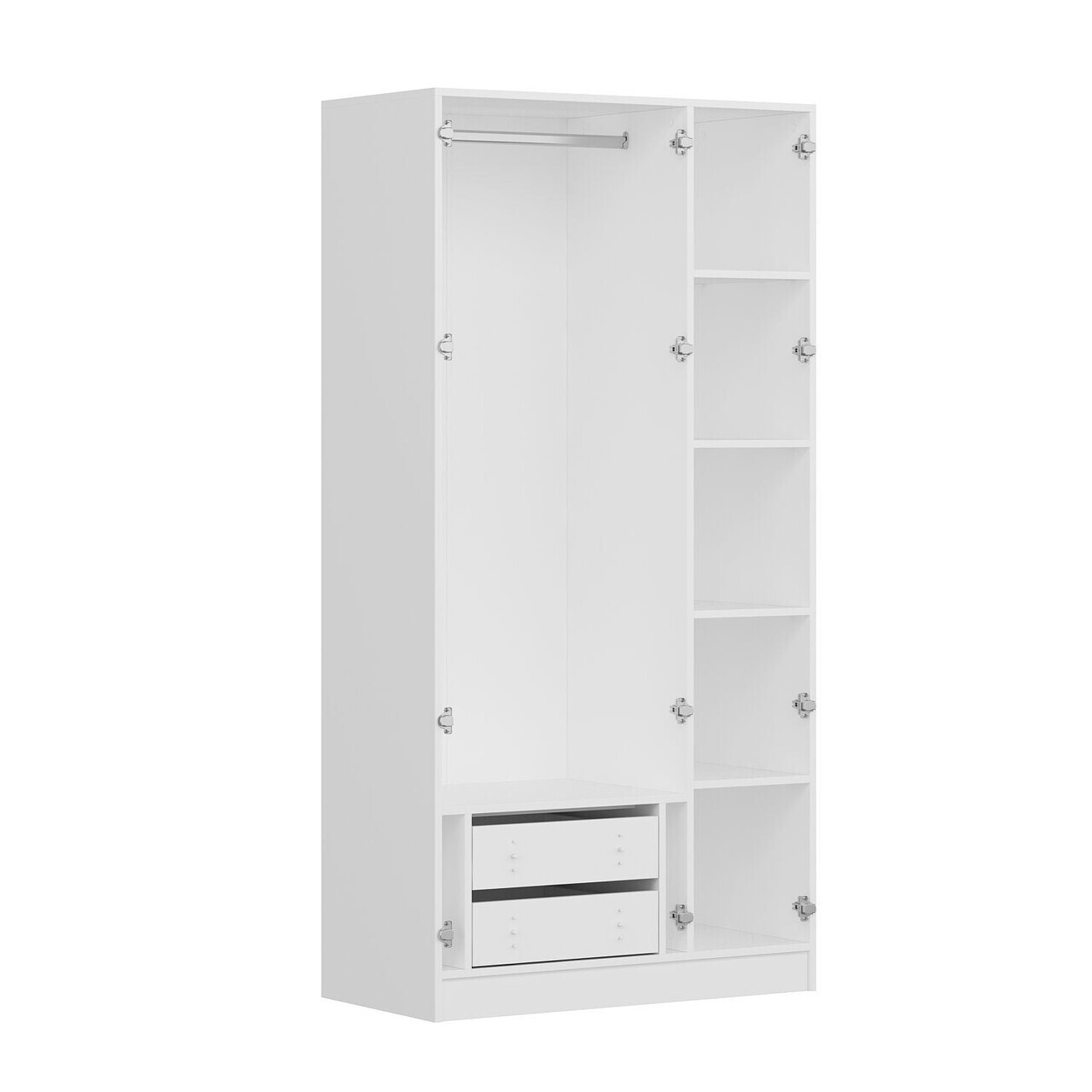 Dulap pentru haine, Hanah Home, Alin, 105x210x52 cm, Alb / Stejar — imaginea 7