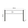 Consola Cosmo Dresuar, Sapphire, 140x35x80 cm, natural/negru