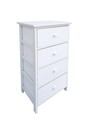 Comoda cu 4 sertare Nadya, Bizzotto, 40x29x73 cm, lemn de paulownia/placaj, alb
