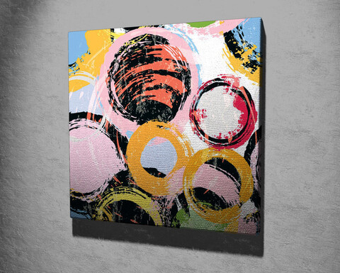 Tablou decorativ, kc294, canvas, lemn, multicolor