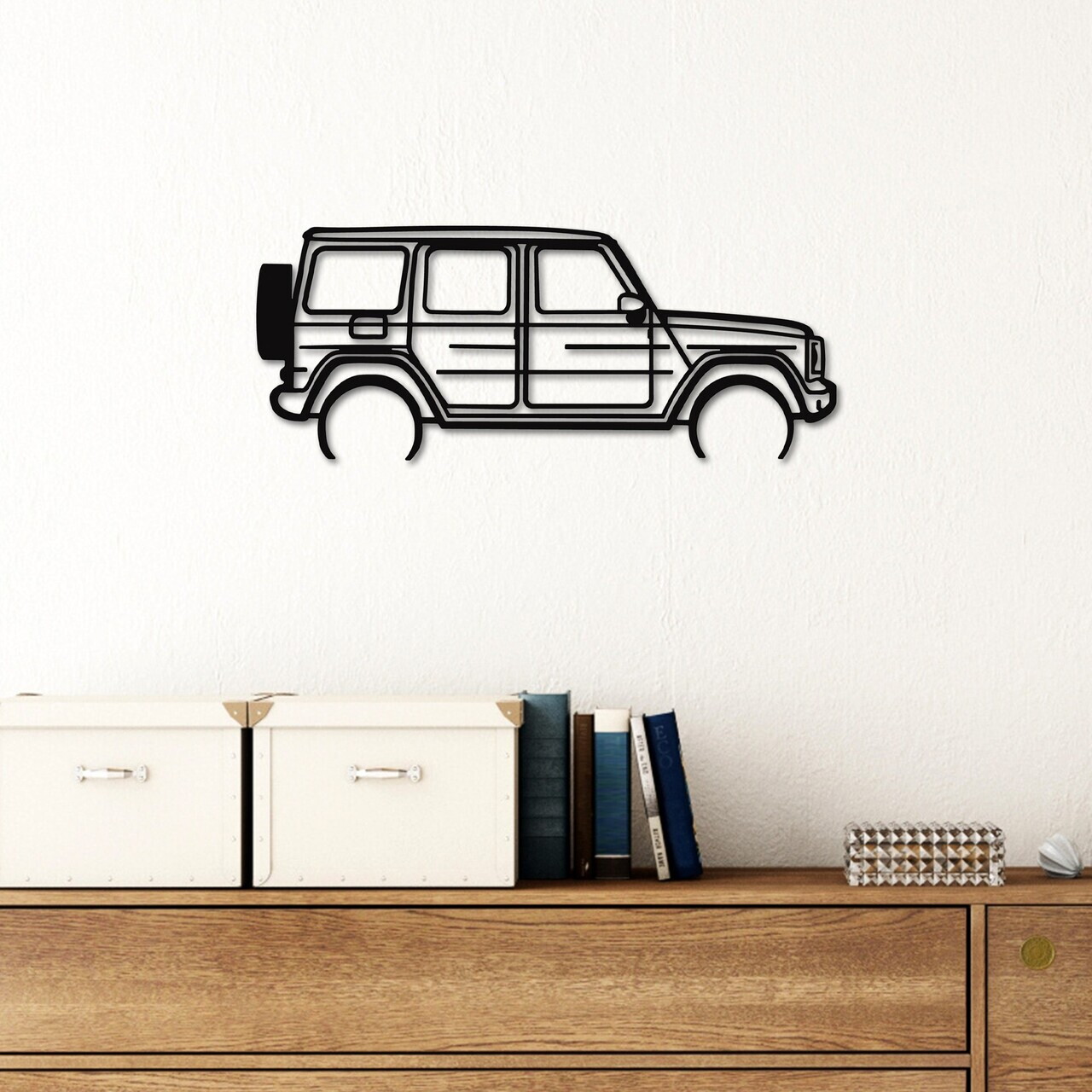Decoratiune de perete, Mercedes G-Class, Dimensiuni: 73 x 30 cm , Negru — imaginea 2