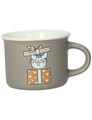Set 4 cesti de cafea espresso, Dogs and Cats, Brandani, 8x5.5 cm, portelan New Bone China