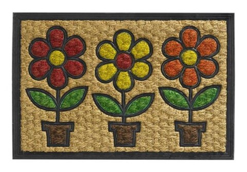 Covoras de intrare azare, decorino, 40x60 cm, fibra de nuca de cocos, bej