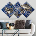 Set 4 tablouri decorative, 4MDF2764751, MDF, Imprimat UV, Multicolor