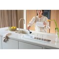 Set organizator chiuveta cu suport de uscare vase, Brabantia, SinkStyle Mineral, 75x13x15 cm, plastic/inox, alb