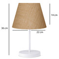 Lampa de masa, Insignio, 780SGN2547, Metal, Crem/Alb