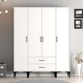 Dulap pentru haine, Hommy Craft, Kumsal STS, 160x47.5x201.4 cm, PAL, Alb