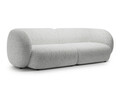 Canapea modulara 4 locuri, Kate, Micadoni, 243x99x76 cm, tesatura structurata, gri deschis melanj