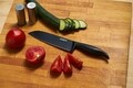 Cutit Santoku Dark line, Heinner, 18 cm, inox, negru