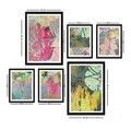Set 6 tablouri decorative, SET_119, Lulu, 24x29 cm/24x44 cm, plastic