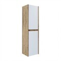Dulap de baie, Hanah Home, 1755, 35x130x30 cm, MDF-LAM, Pin Atlantic / Alb Mat
