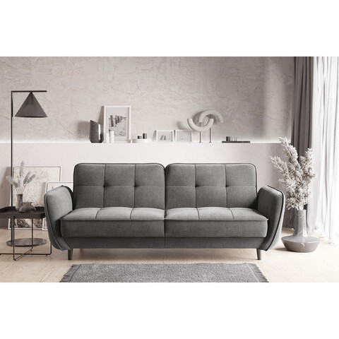 Canapea extensibila 3 locuri ELTAP, SO-BEL-04PO, Bellis, 220x90x83 cm, lemn/poliester, gri