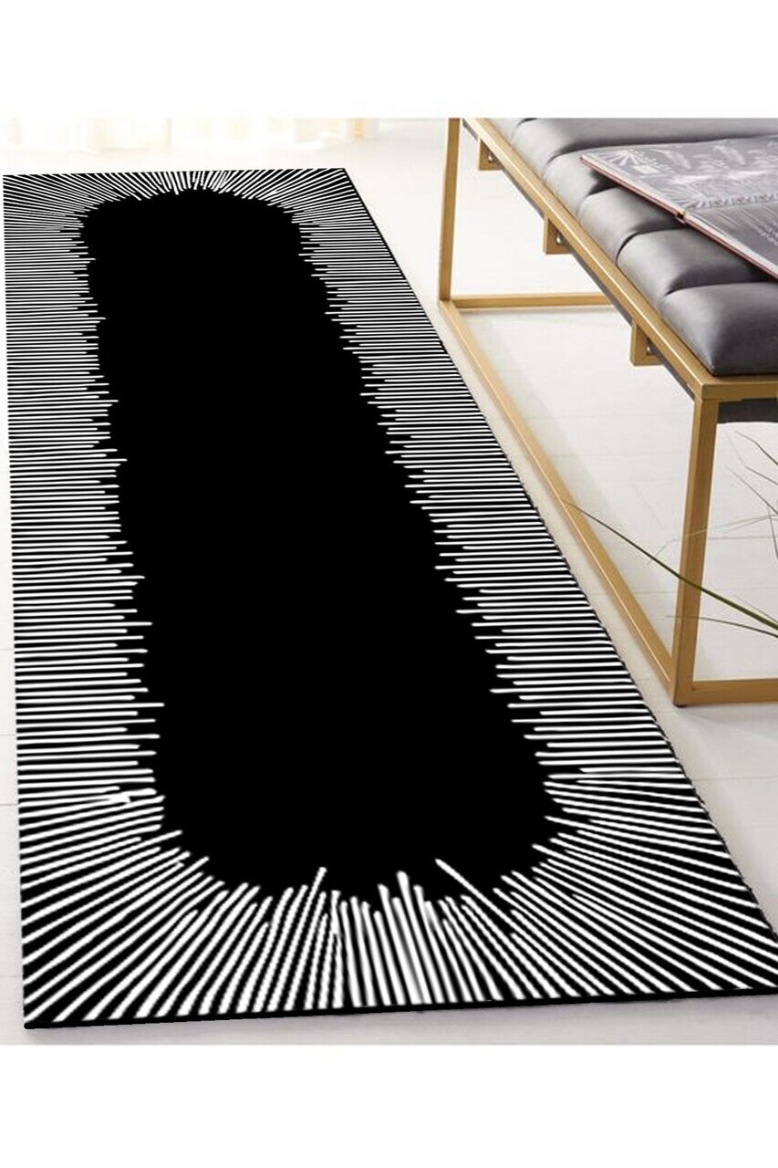 Covor, Somber, 80x200 cm, Negru — imaginea 2