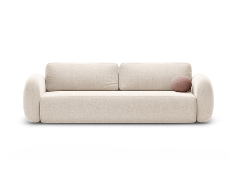 Canapea extensibila 3 locuri, Tonale, Cosmopolitan Design, 262x105x88 cm, tesatura chenille, bej deschis