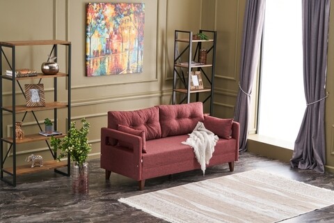Canapea fixa Comfort, Balcab Home, 2 locuri, 175x80x80 cm, lemn, arosu 175x80x80 imagine model 2022