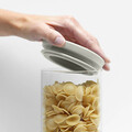 Set 3 recipiente depozitare, Brabantia, Stackable, 300 ml, 600 ml, 1.1 L, sticla borosilicata, gri inchis