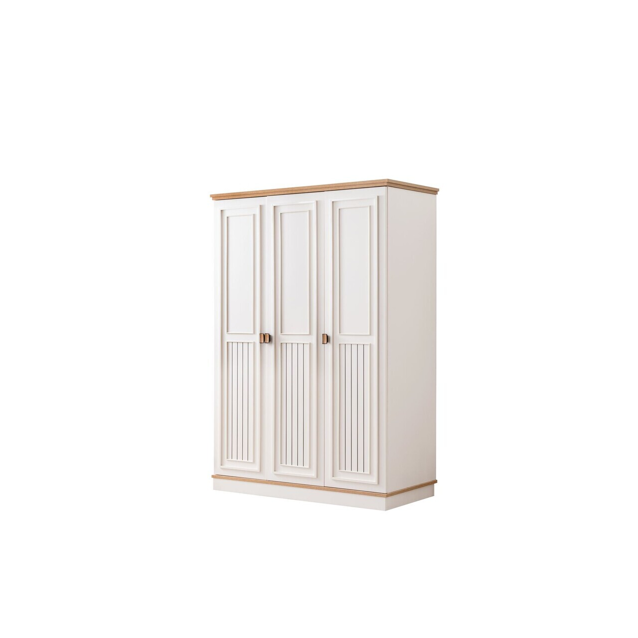 Dulap pentru haine, Hanah Home, Zenit 3, 134x192x61 cm, PAL, Crem deschis - view 3