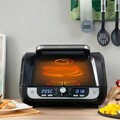 Friteuza cu aer cald cu gratar, accesorii si carte de retete InnovaGoods, Air Fryer Fryinn 12-in-1 6000, 6 L, 3400 W, negru