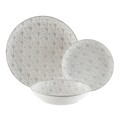 Serviciu de masa 18 piese Rombos, Versa, portelan, gri