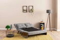 Canapea extensibilă cu 2 locuri, Futon, 859FTN2723, Metal , Gri deschis