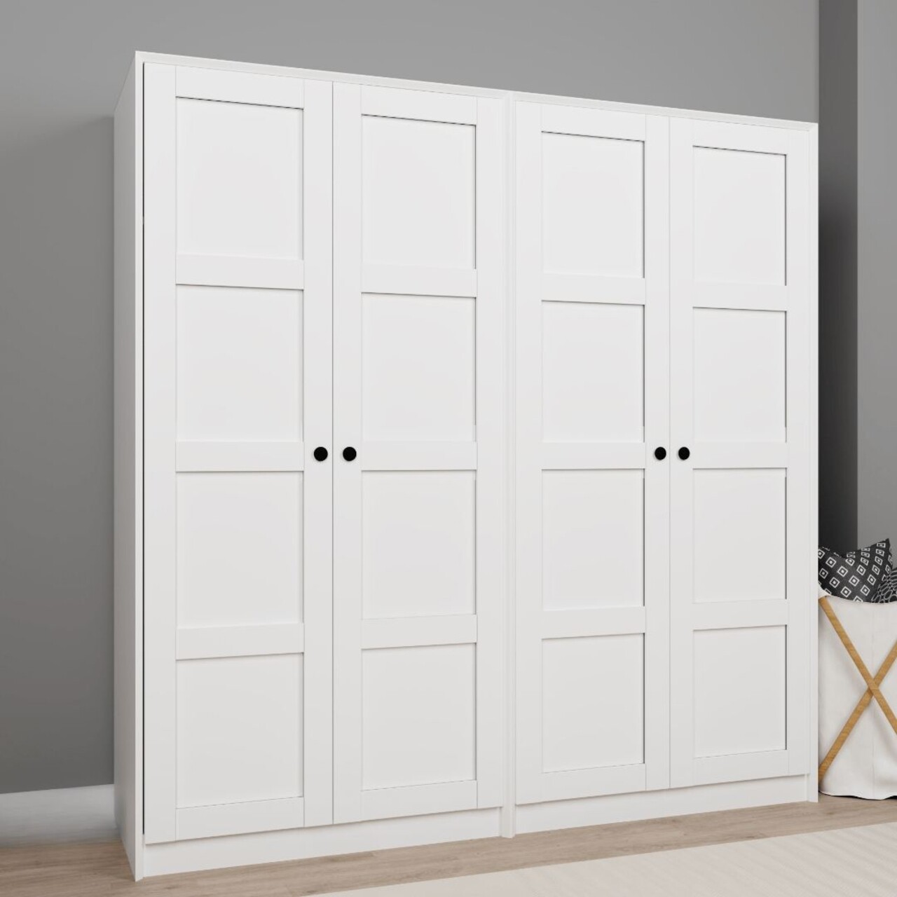 Dulap pentru haine, Miwood, Lucas 1600-86, Alb - 1 | YEO
