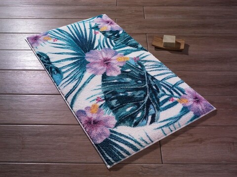 Covoras de baie Hibiscus, Confetti, 57×100 cm, lila Covoare